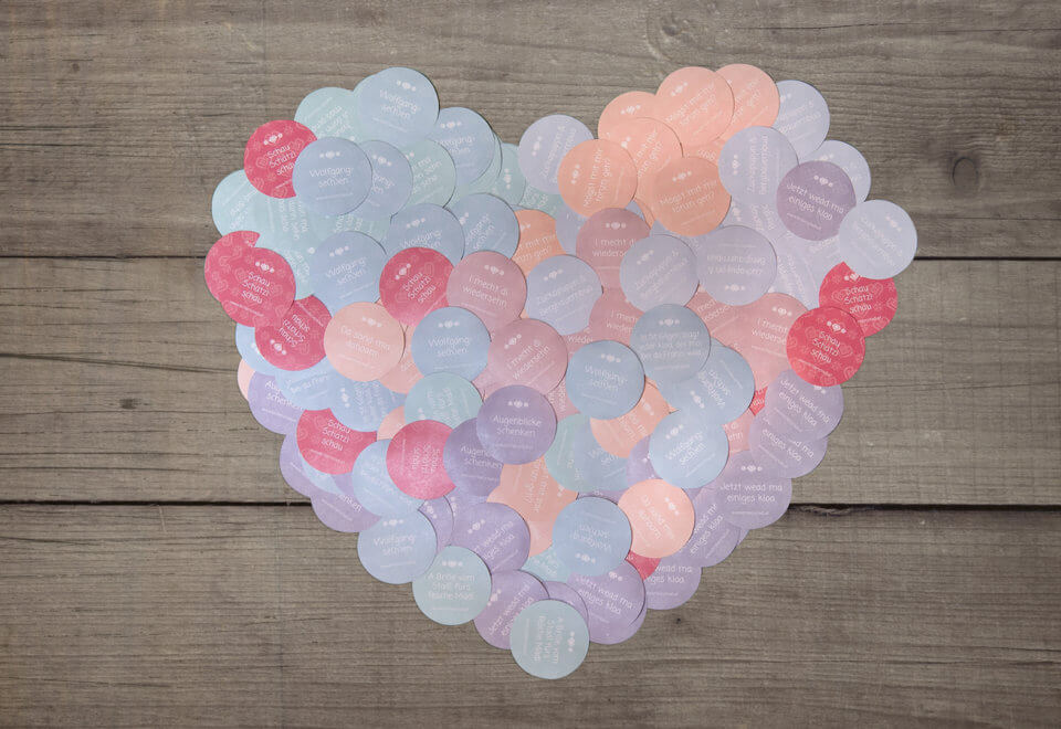 Authentisch und echt - Herz aus Pickerl